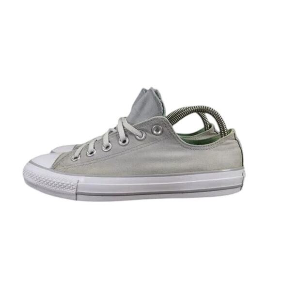 Converse Shoes Womens 8 Sneakers Chuck Taylor All Star Double Tongue Canvas Grey - Picture 3 of 16